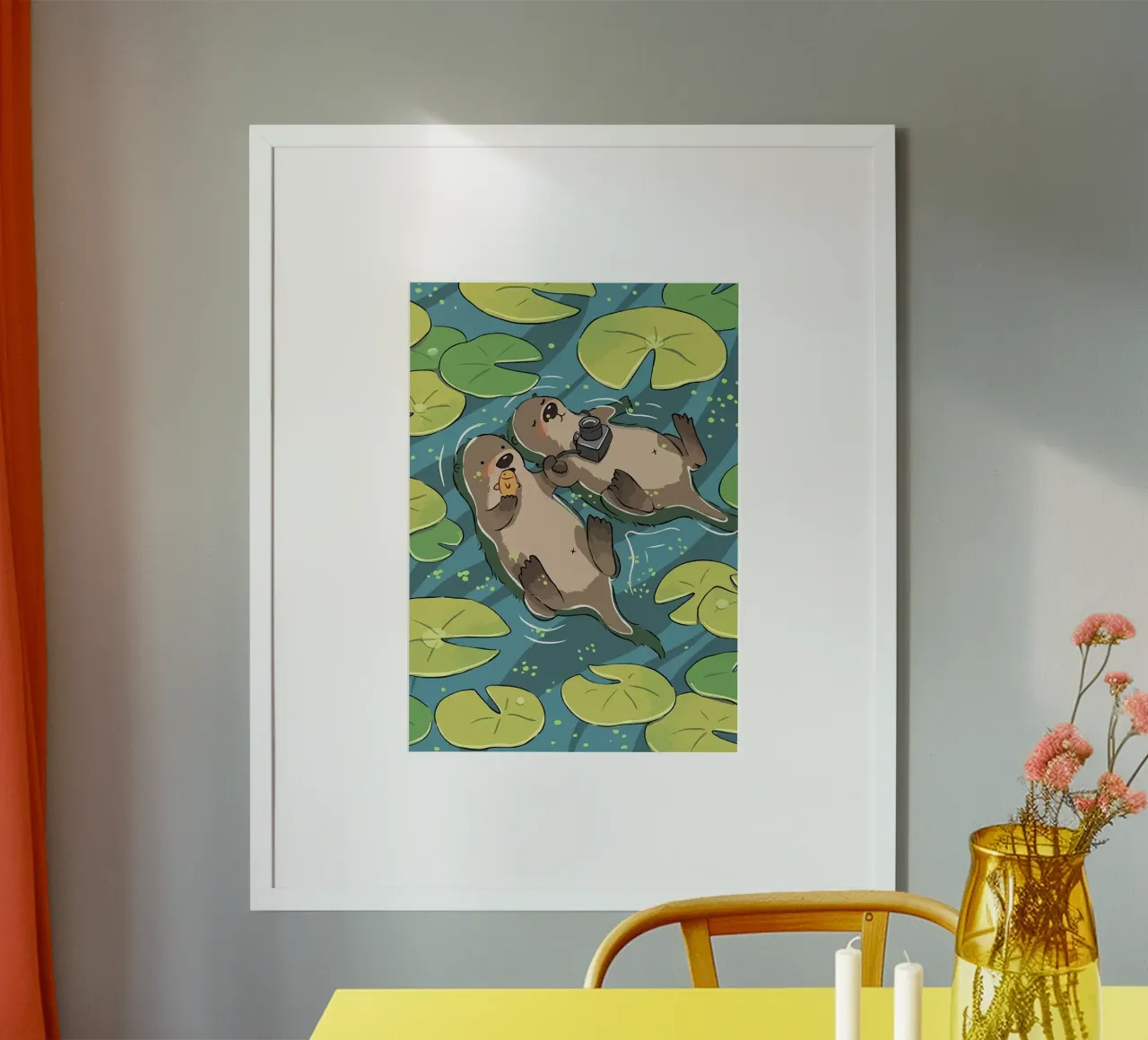 lontre poster con telaio in alluminio da Kevin Walters