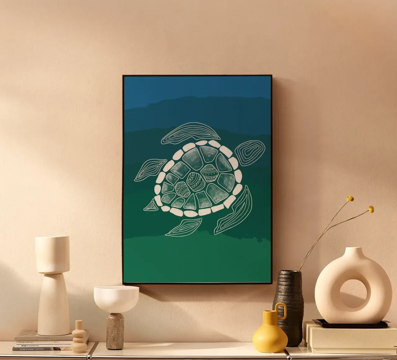 sea turtle acrylic glass by Kevin Walters