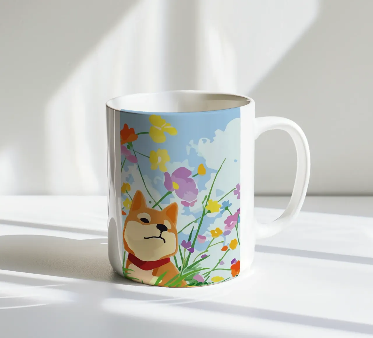 cane tazza in ceramica da Kevin Walters