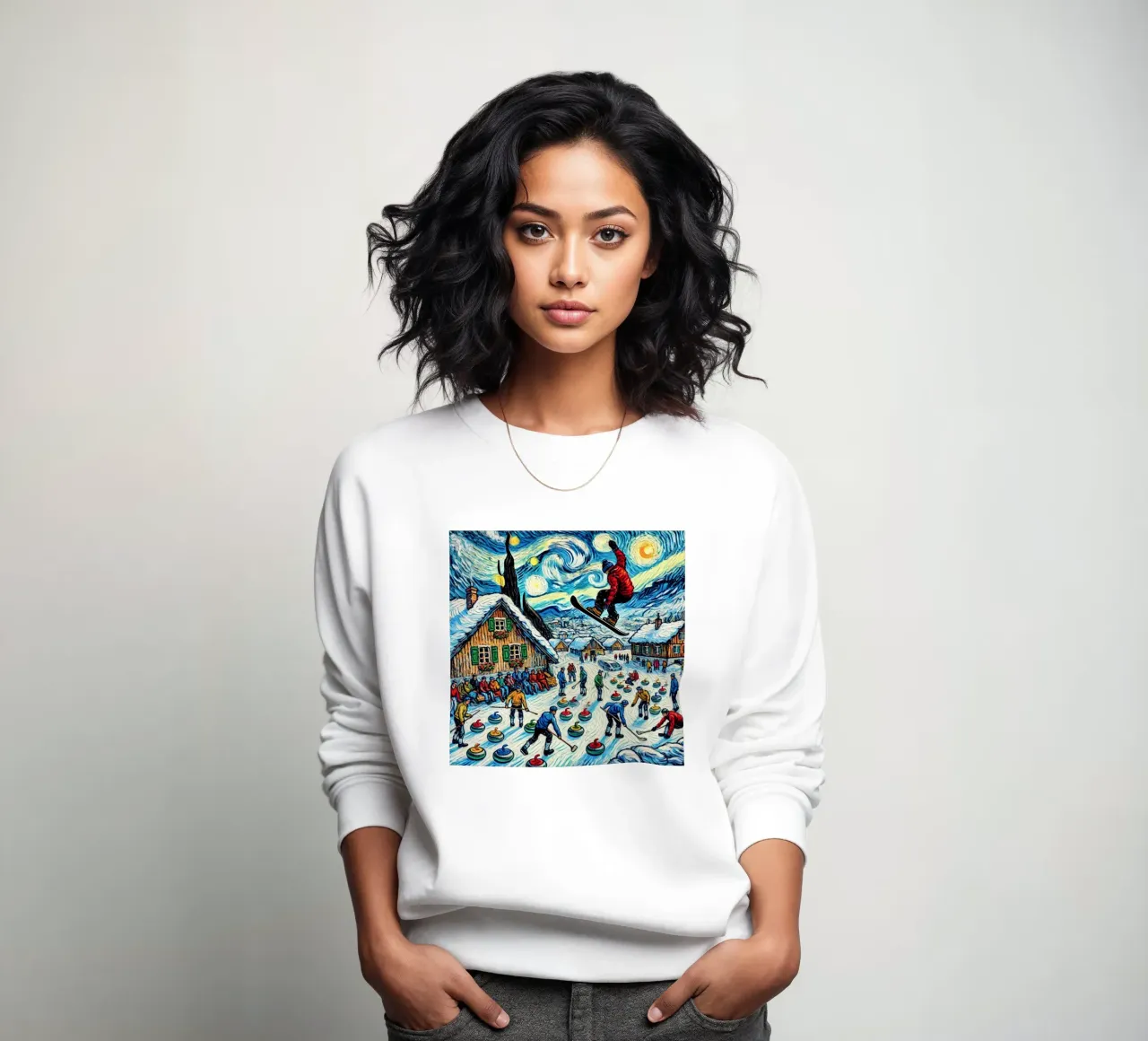 Alpine Curl the Ice felpa da Vintage Van Gogh