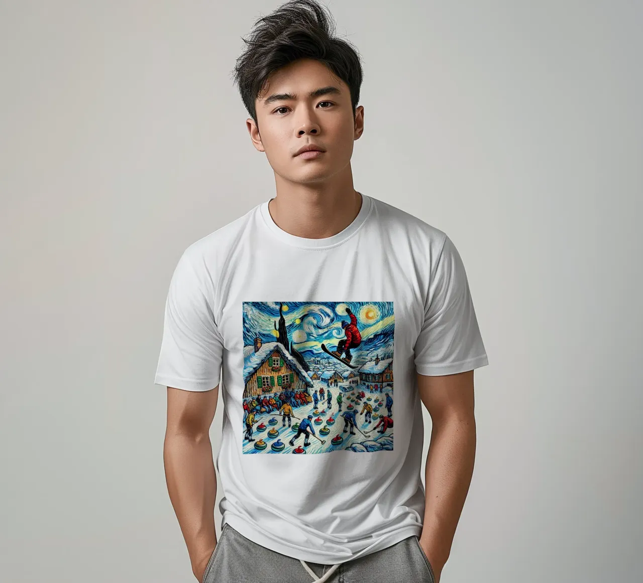 Alpine Curl the Ice t-shirt da Vintage Van Gogh