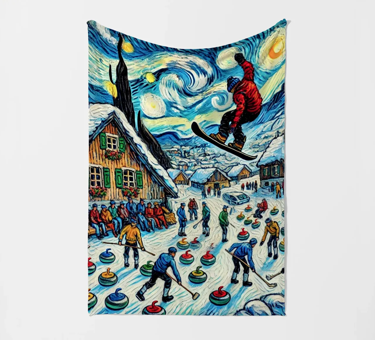 Alpine Curl the Ice coperta in pile da Vintage Van Gogh
