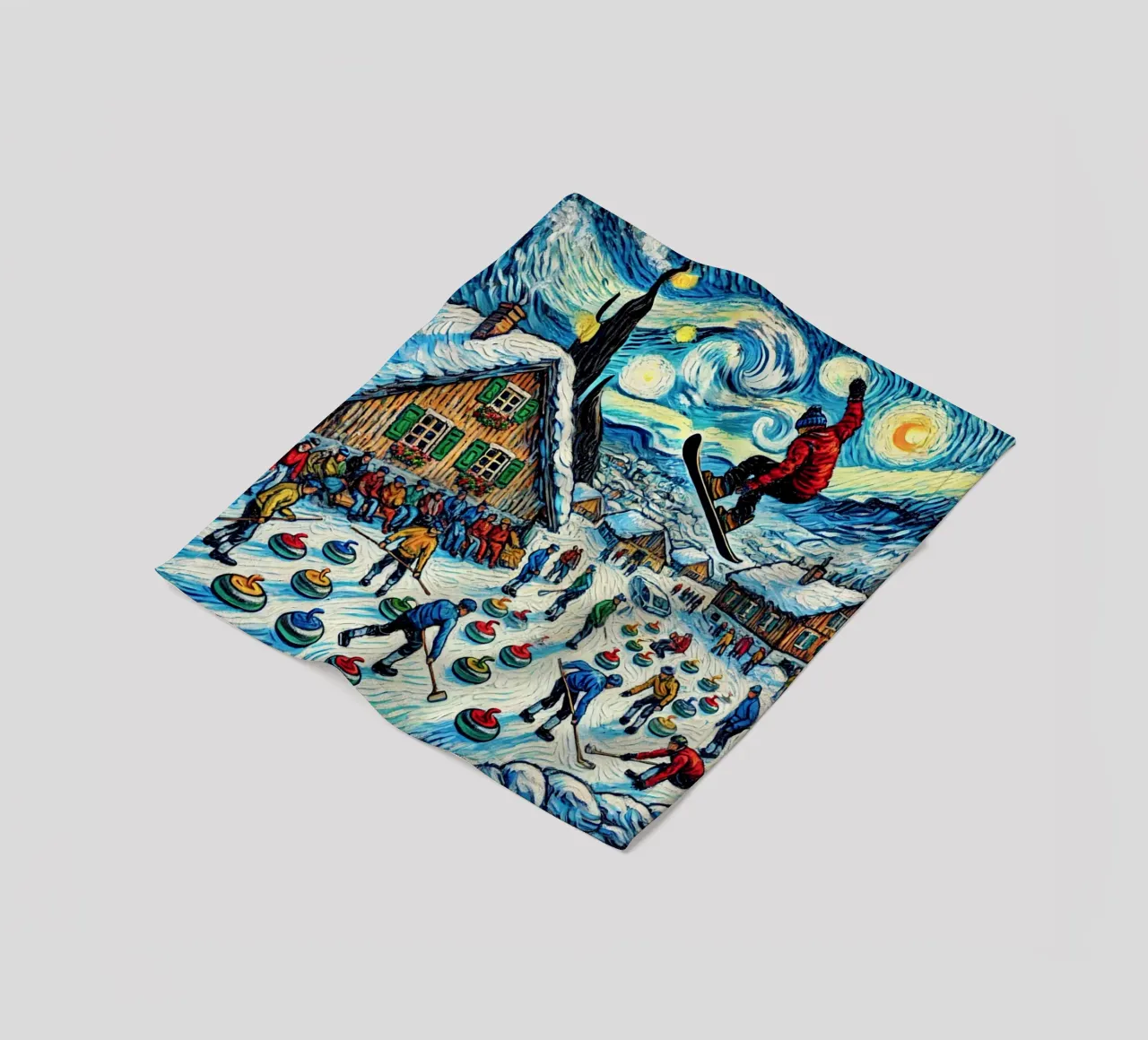 Alpine Curl the Ice coperta in pile da Vintage Van Gogh