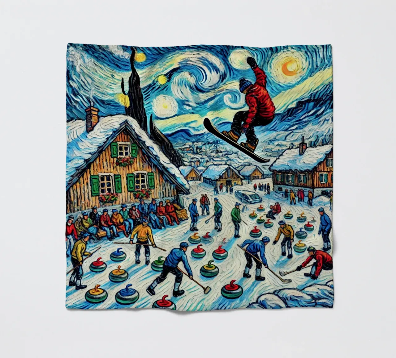 Alpine Curl the Ice coperta in pile da Vintage Van Gogh