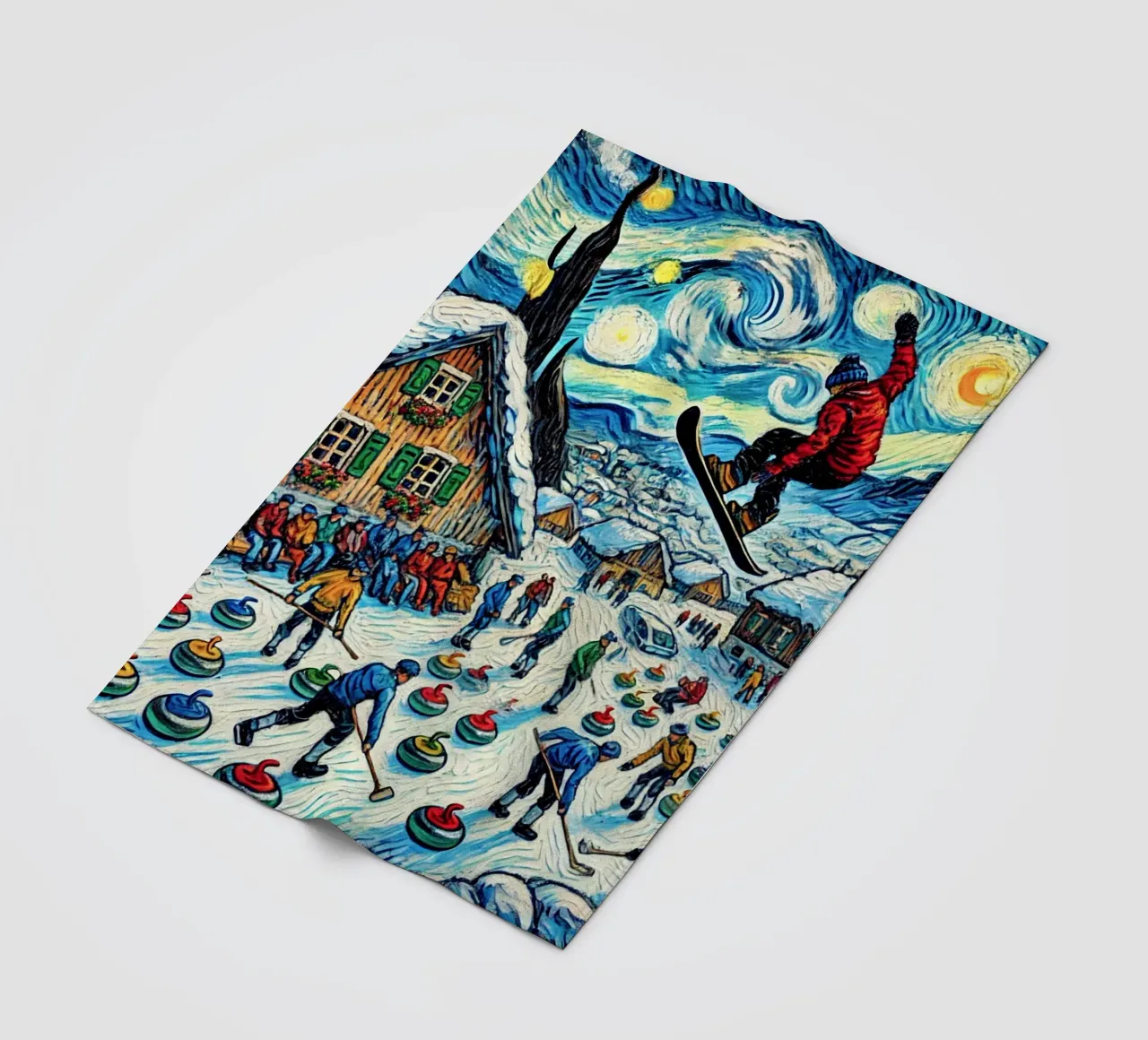 Alpine Curl the Ice coperta in pile da Vintage Van Gogh