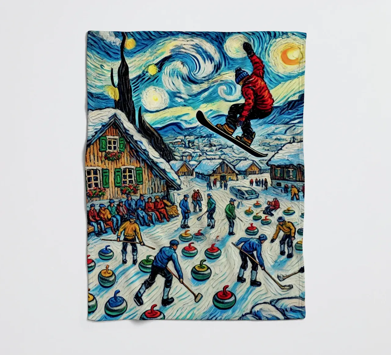 Alpine Curl the Ice coperta in pile da Vintage Van Gogh