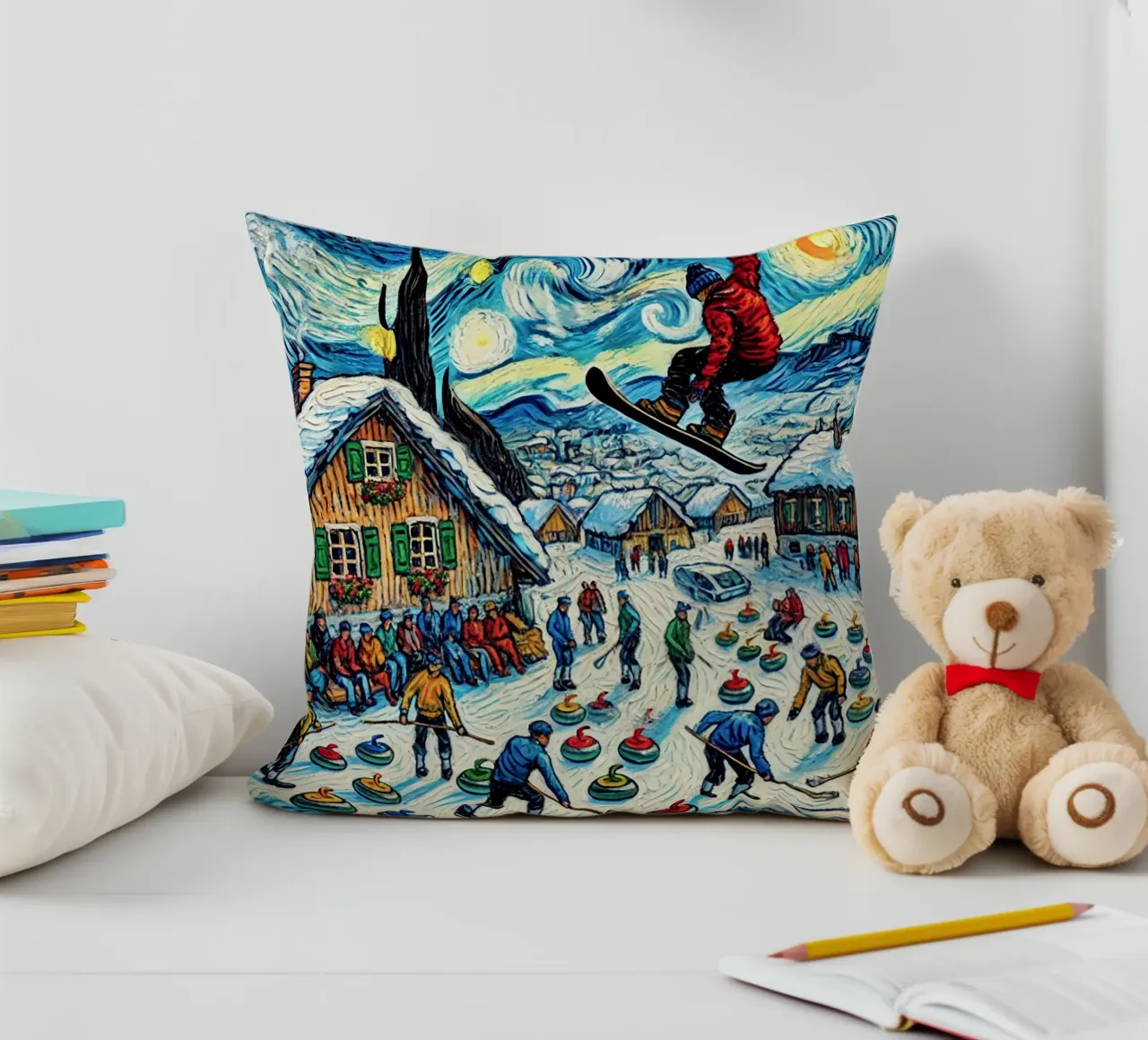 Alpine Curl the Ice cuscino da Vintage Van Gogh