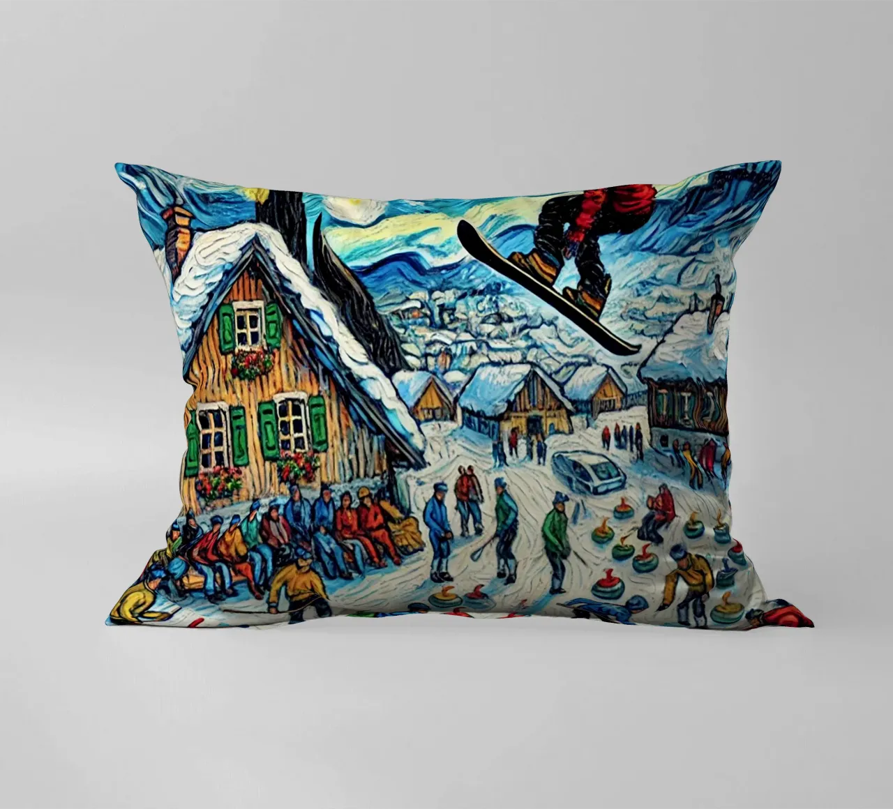 Alpine Curl the Ice cuscino da Vintage Van Gogh