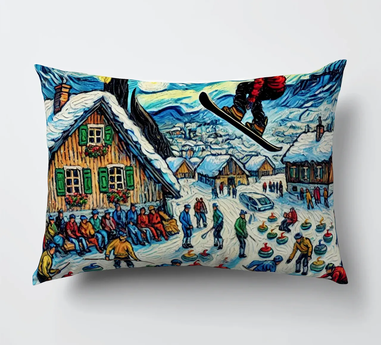 Alpine Curl the Ice cuscino da Vintage Van Gogh