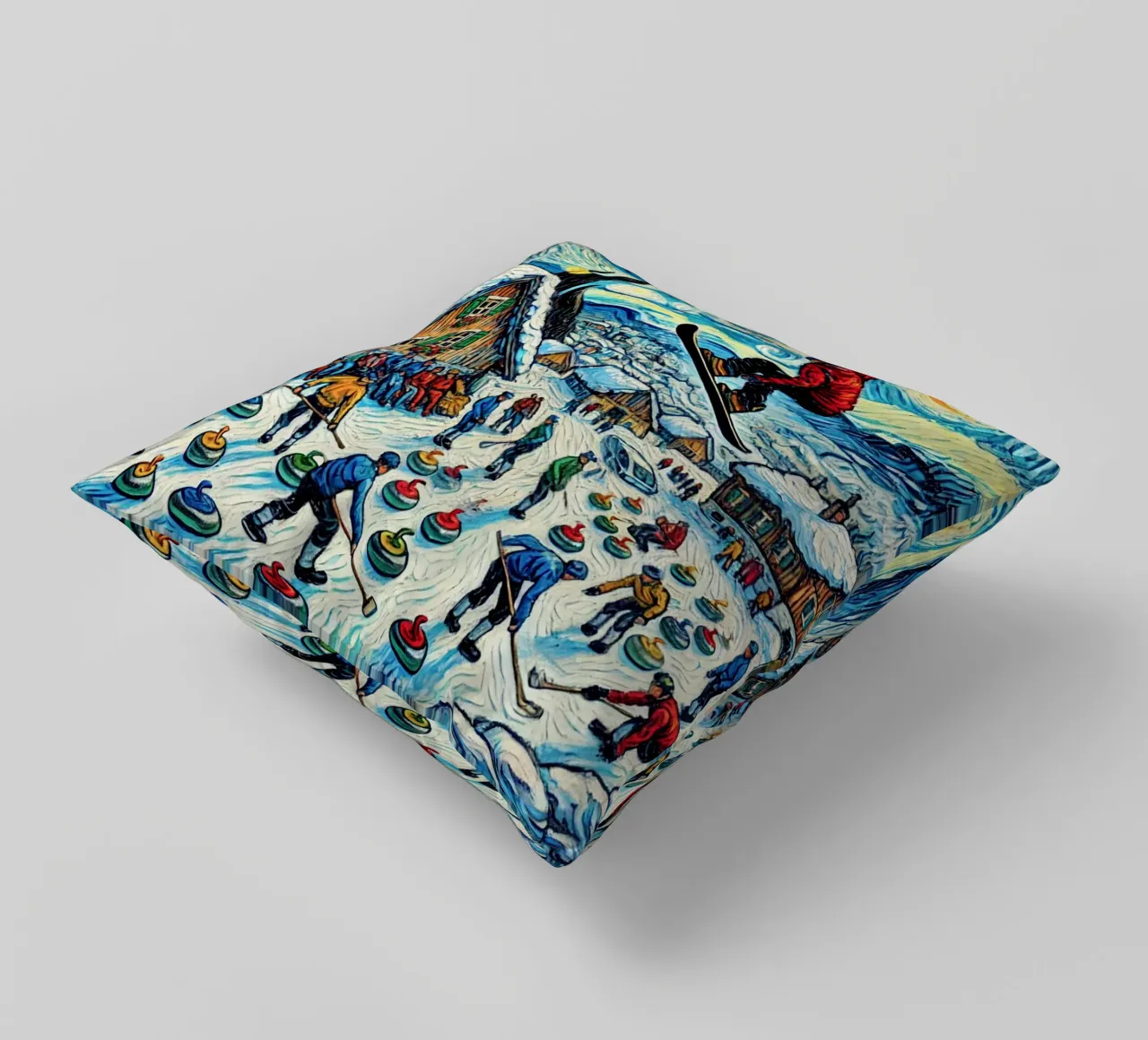 Alpine Curl the Ice cuscino da Vintage Van Gogh