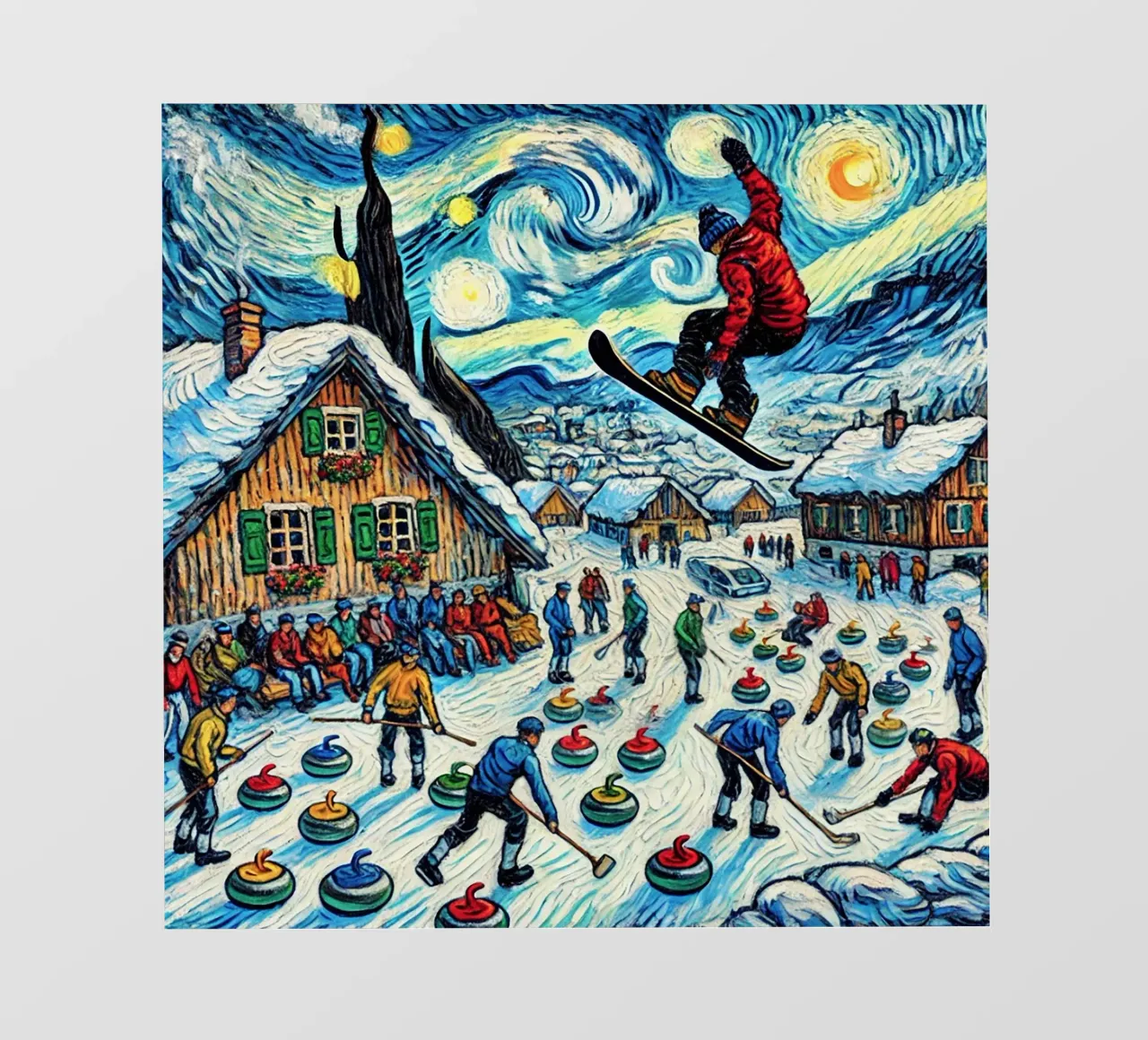 Alpine Curl the Ice pellicola backlit da Vintage Van Gogh