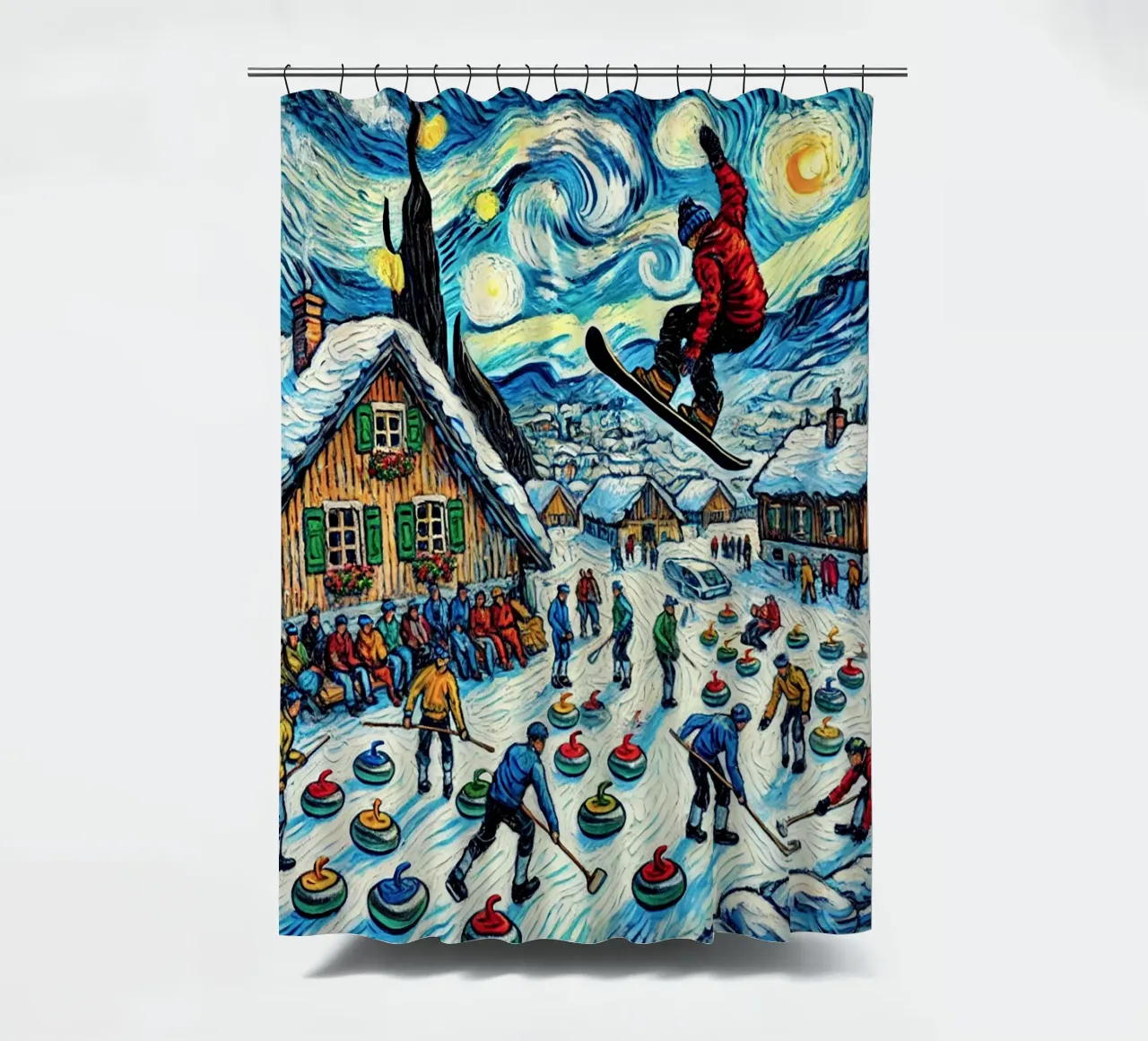 Alpine Curl the Ice tenda da doccia da Vintage Van Gogh