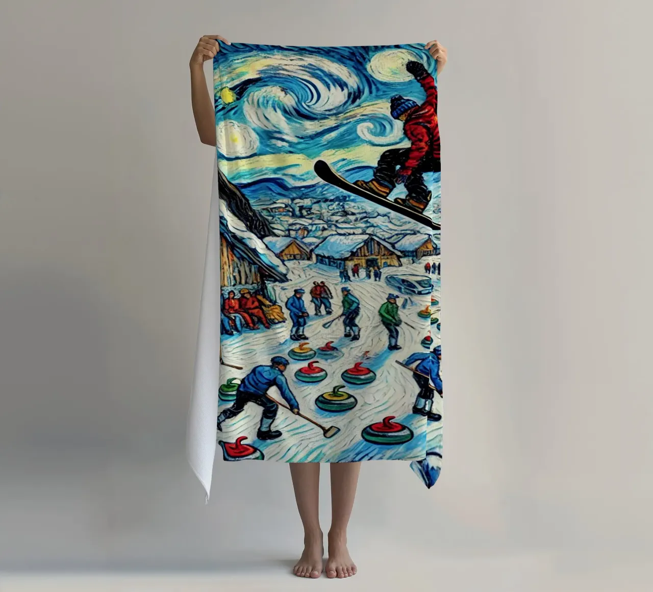 Alpine Curl the Ice telo mare da Vintage Van Gogh