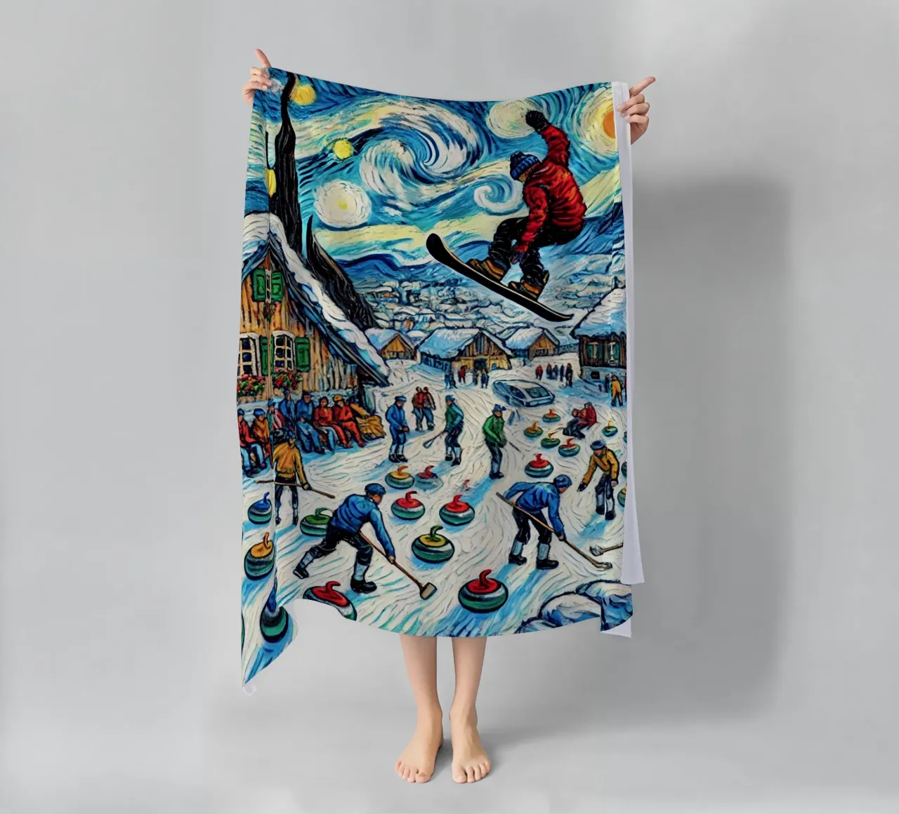 Alpine Curl the Ice telo mare da Vintage Van Gogh