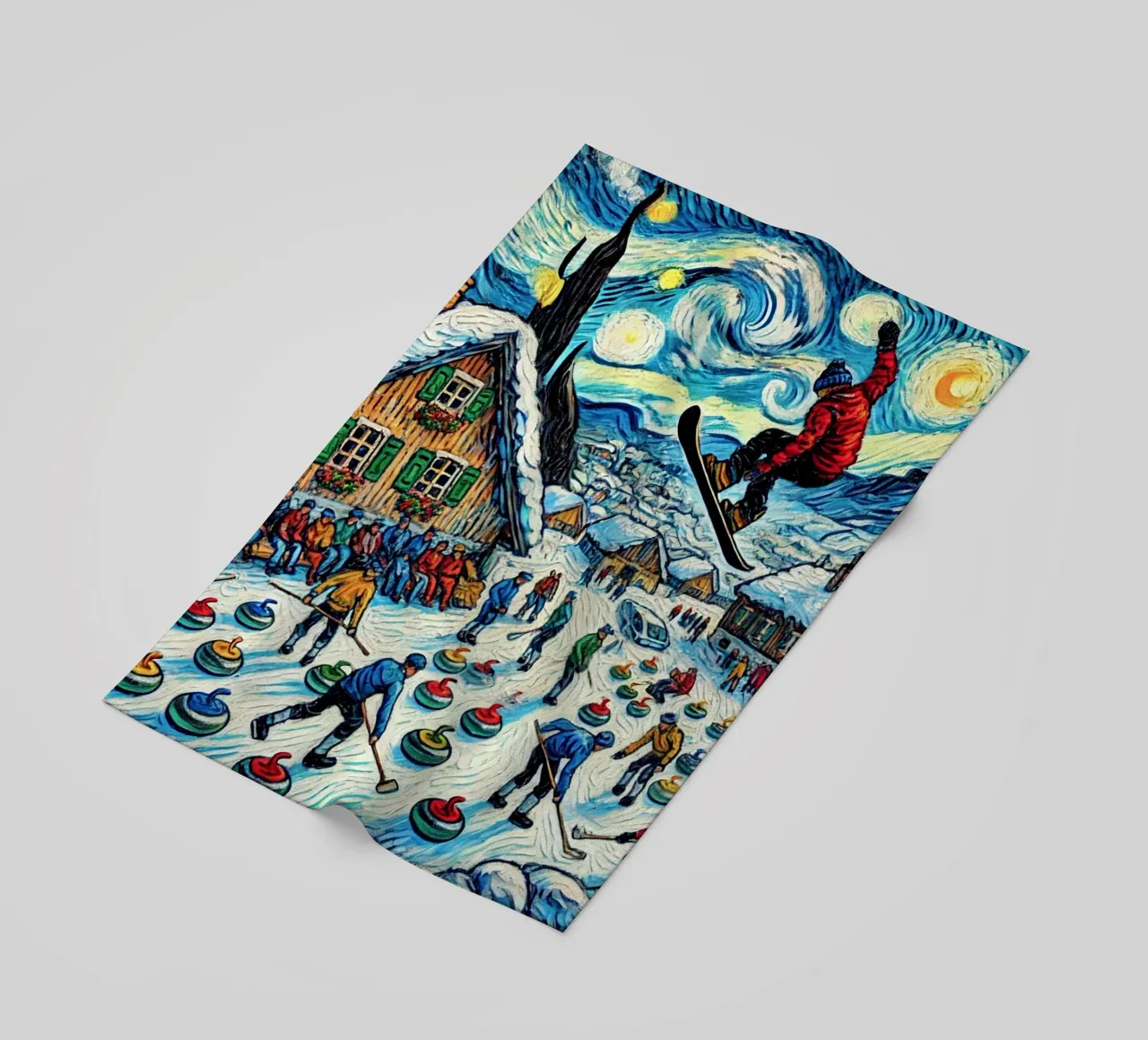 Alpine Curl the Ice telo mare da Vintage Van Gogh