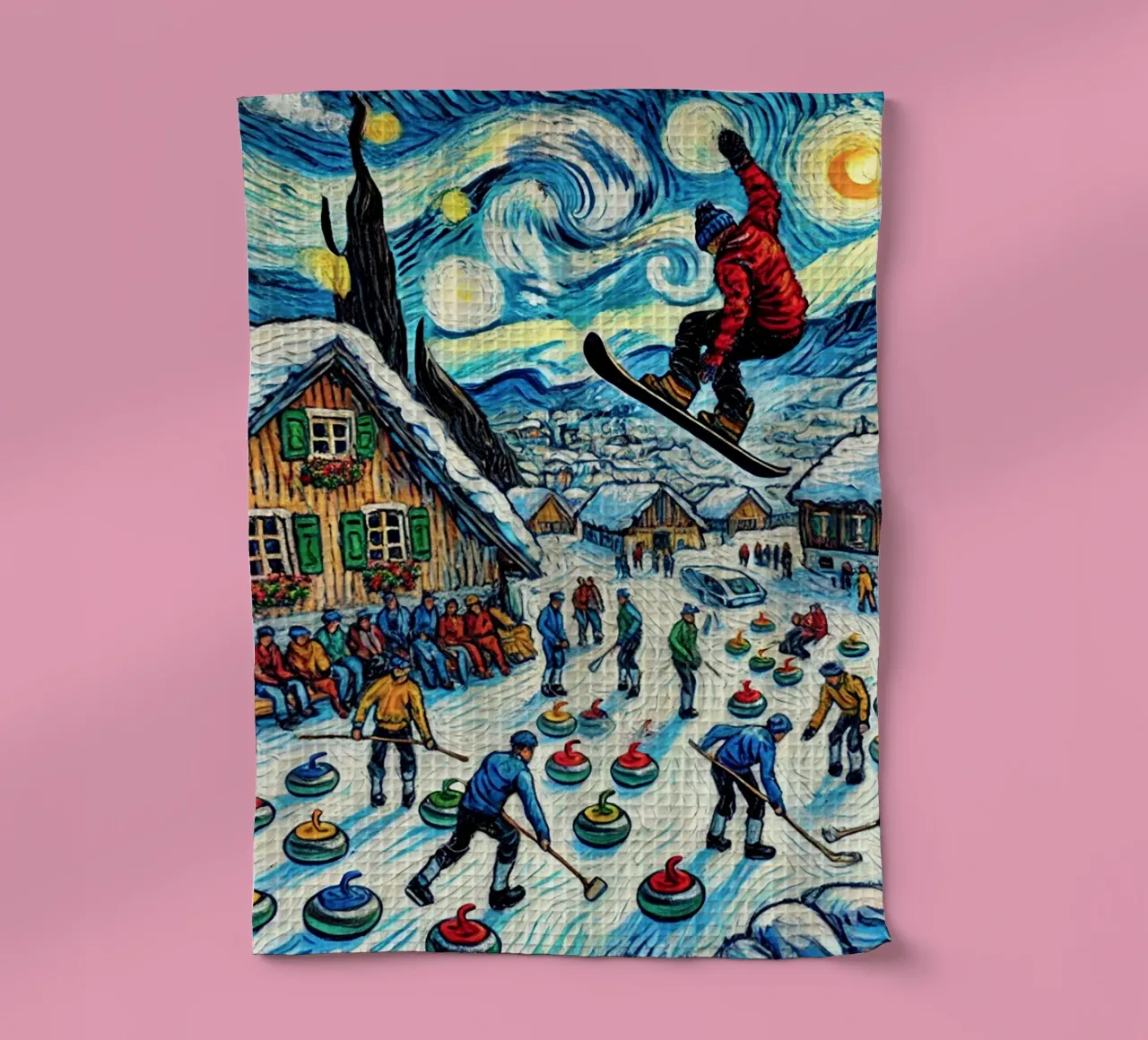 Alpine Curl the Ice torchon de Vintage Van Gogh