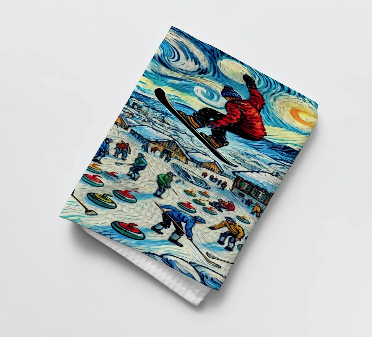 Alpine Curl the Ice torchon de Vintage Van Gogh