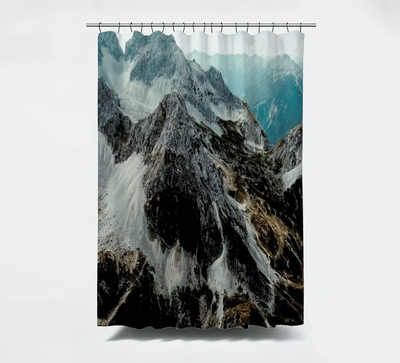 Alps In Austria shower curtain by Sebastian Hilgetag