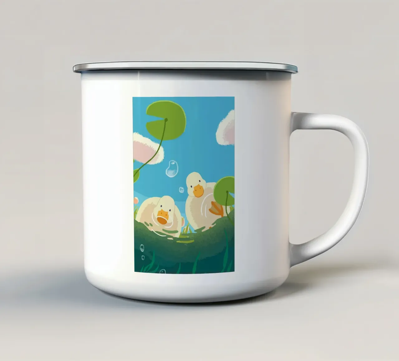 anatre tazza in smalto da Kevin Walters