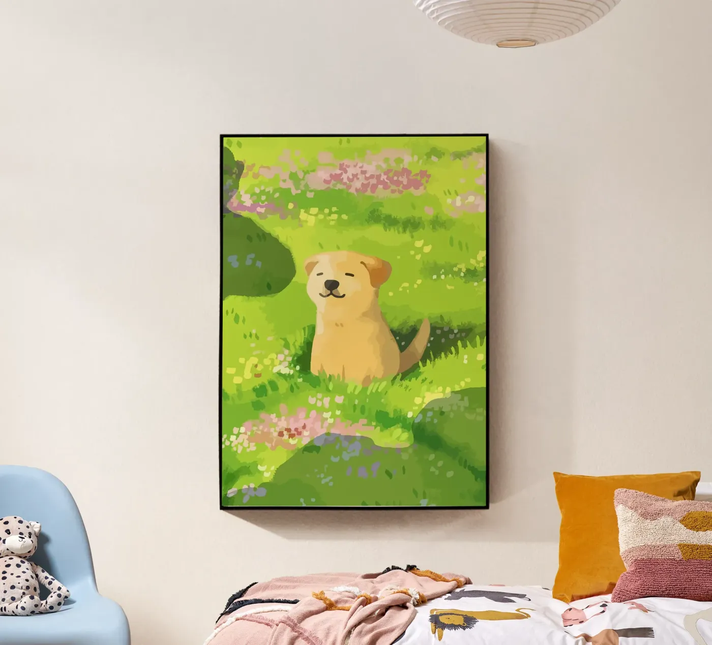 hond acryl van Kevin Walters