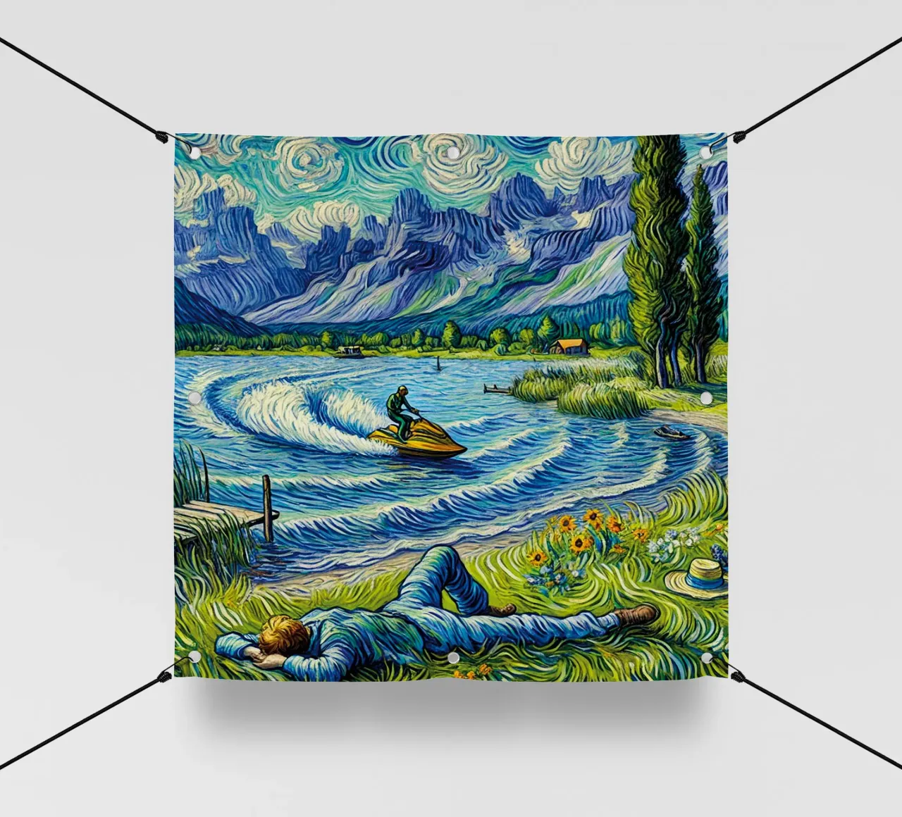 Alpine Lake telo in pvc da Vintage Van Gogh