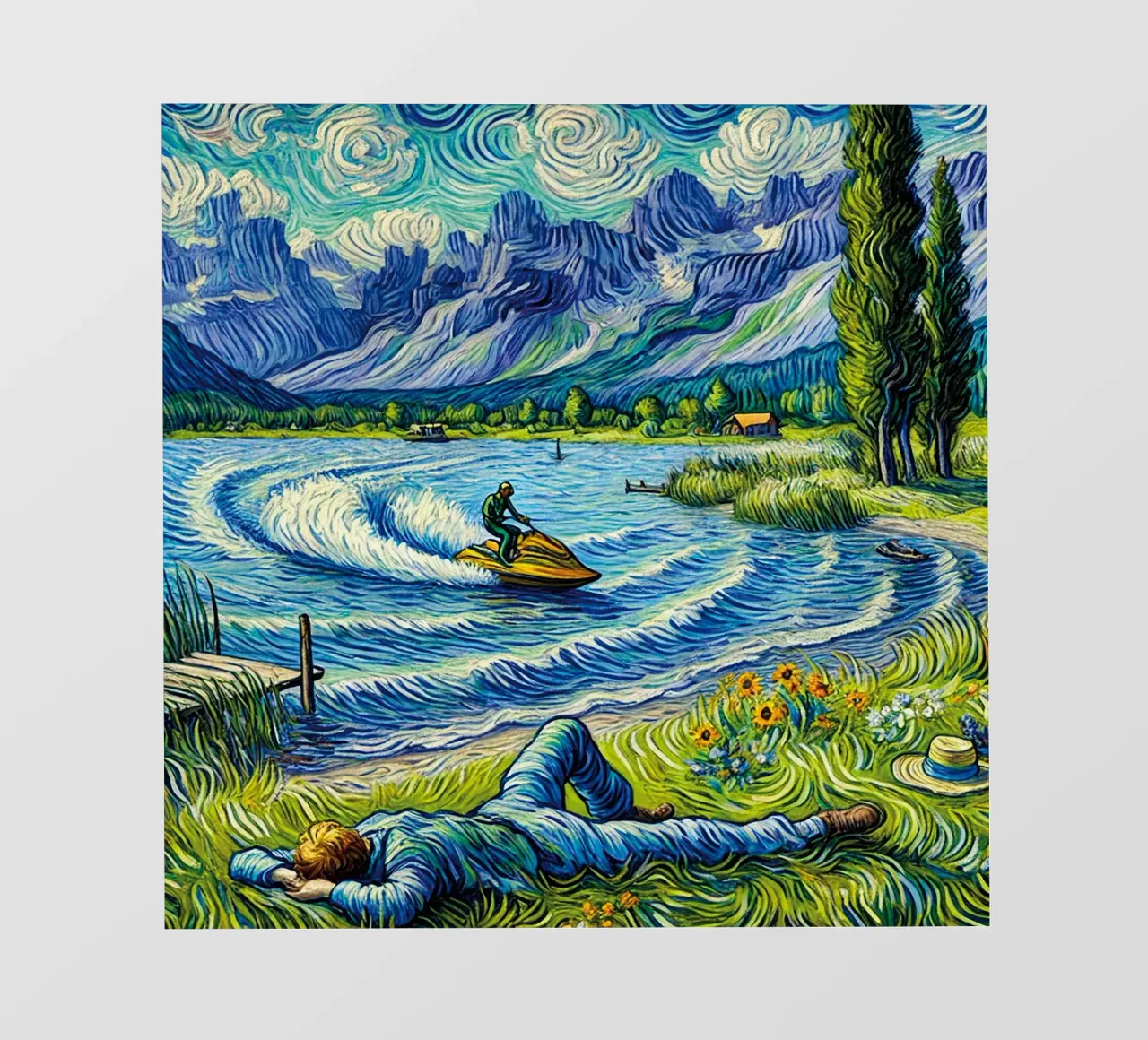 Alpine Lake telo in pvc da Vintage Van Gogh