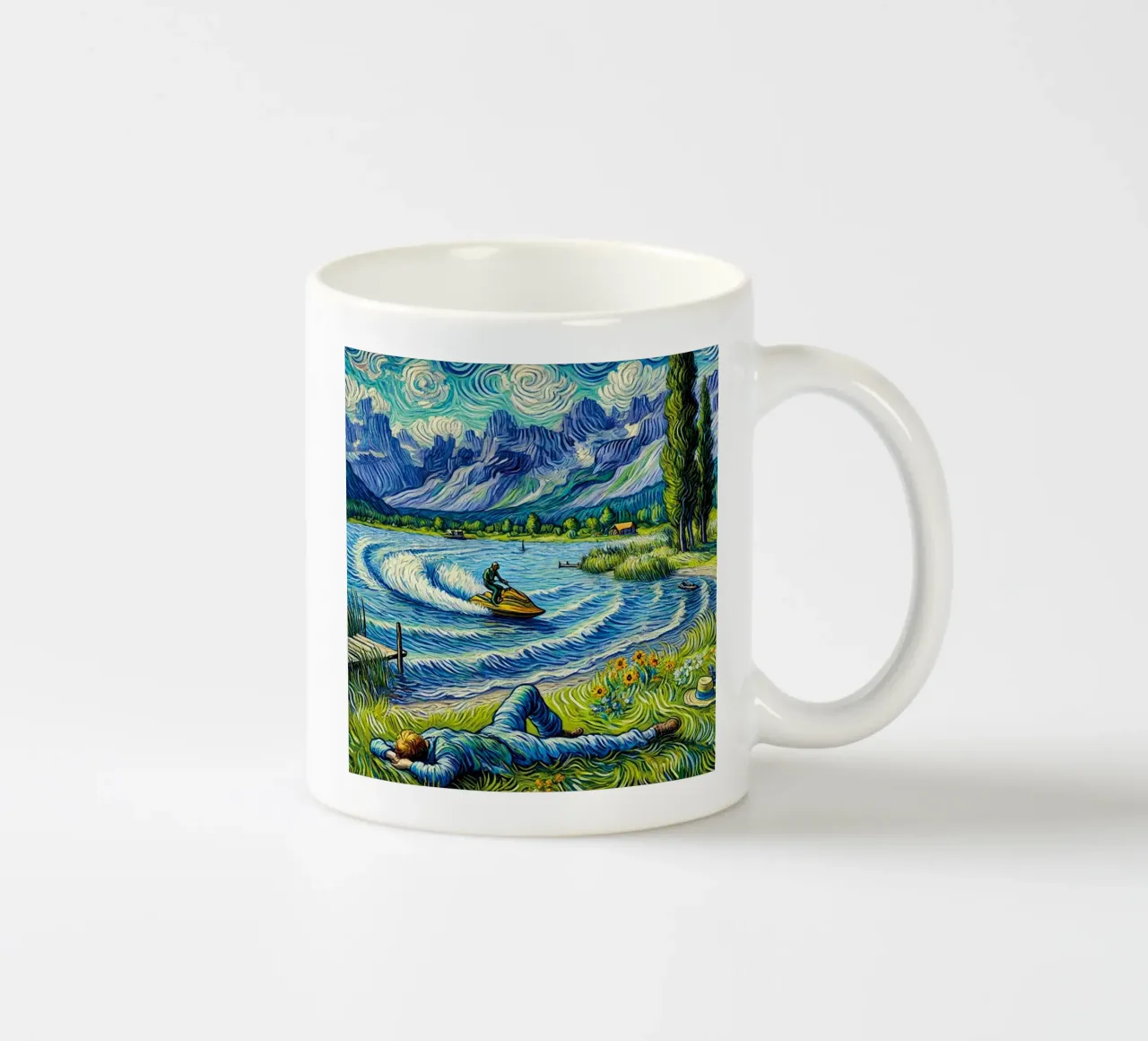 Alpine Lake tazza in ceramica da Vintage Van Gogh
