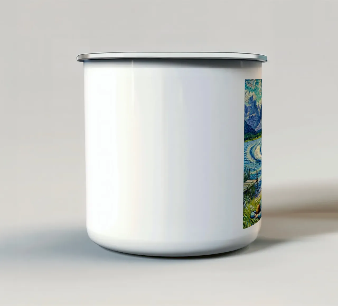 Alpine Lake tazza in smalto da Vintage Van Gogh