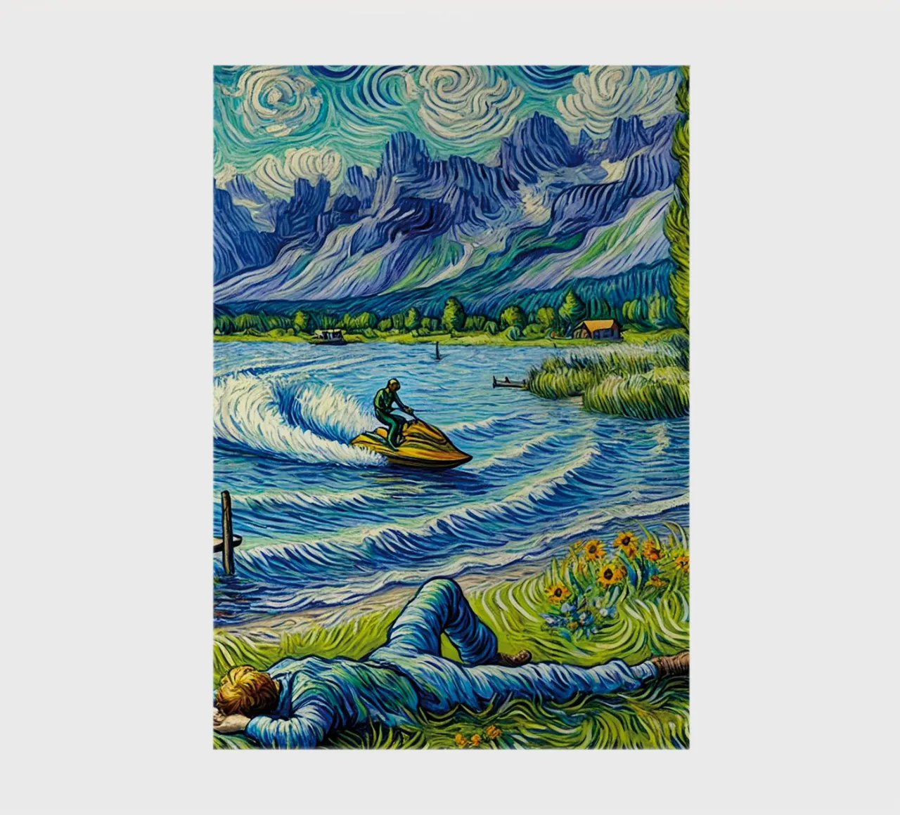 Alpine Lake notebook by Vintage Van Gogh