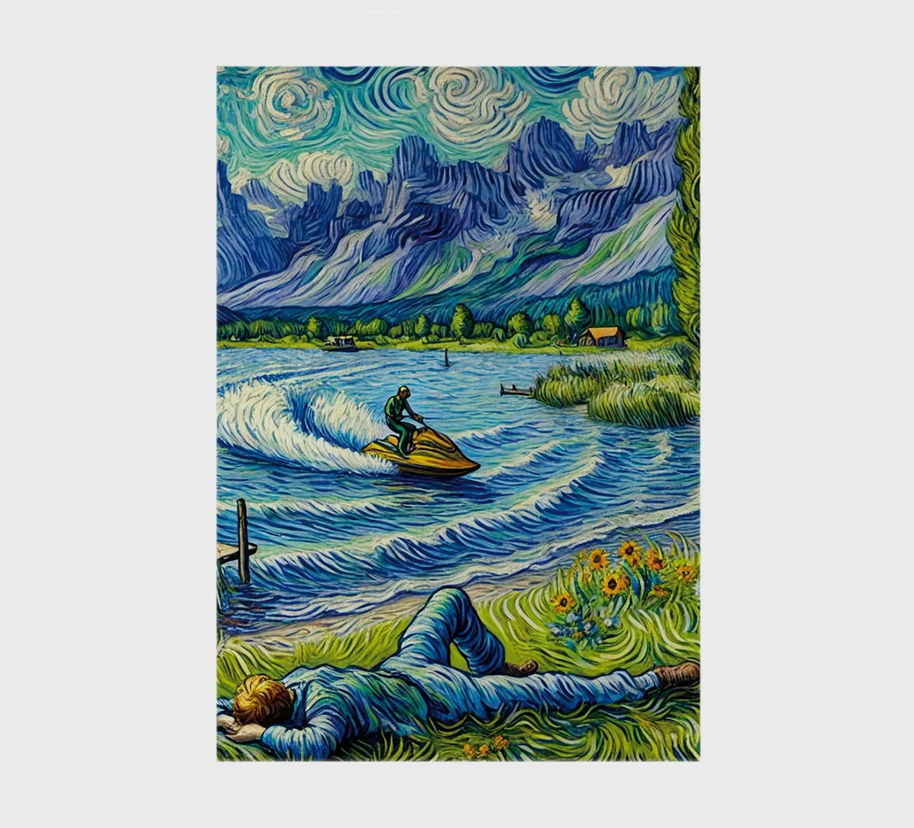 Alpine Lake notebook by Vintage Van Gogh