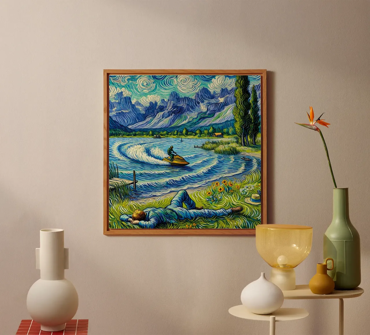 Alpine Lake forex plate by Vintage Van Gogh