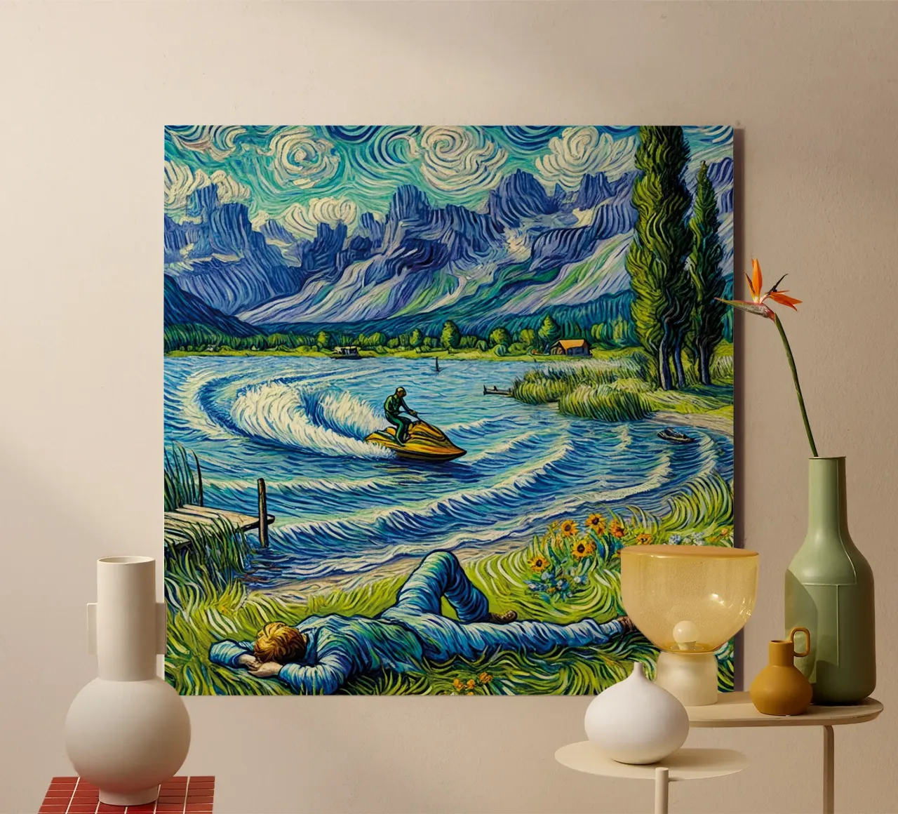Alpine Lake forex plate by Vintage Van Gogh