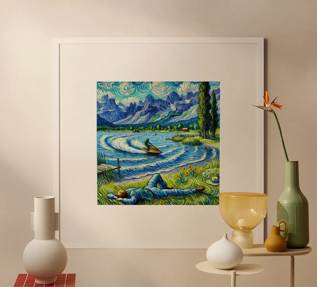 Alpine Lake poster da Vintage Van Gogh