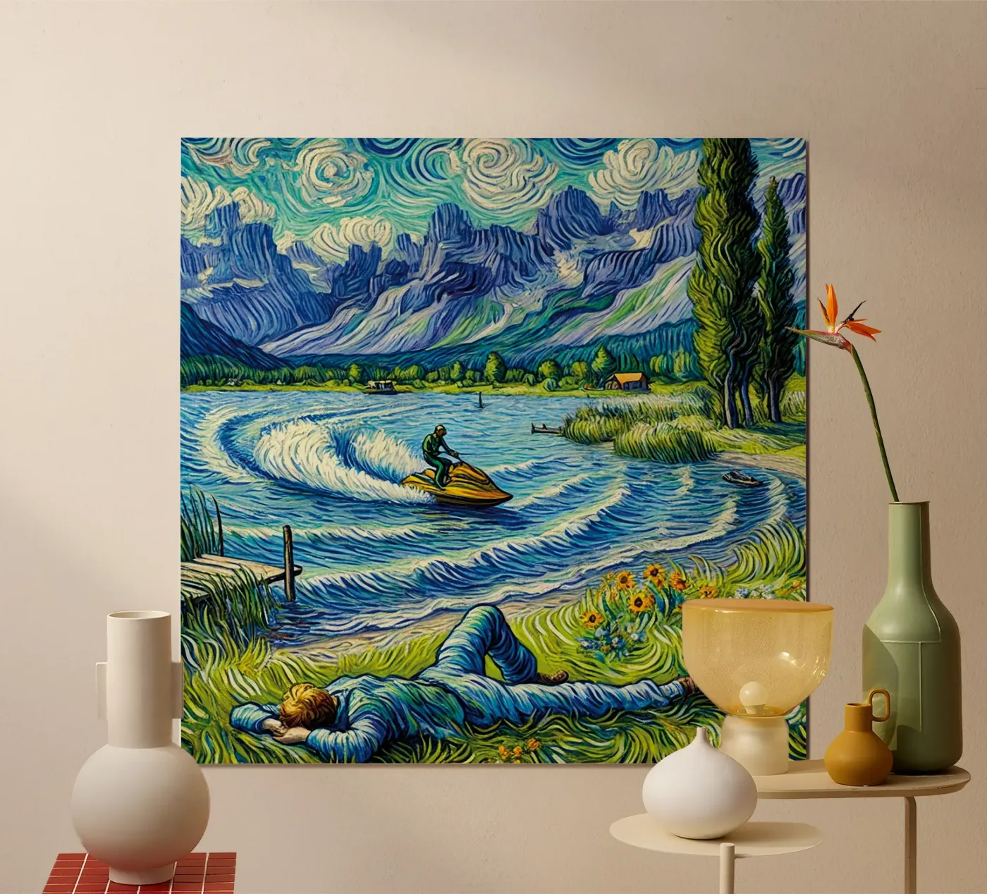 Alpine Lake poster da Vintage Van Gogh