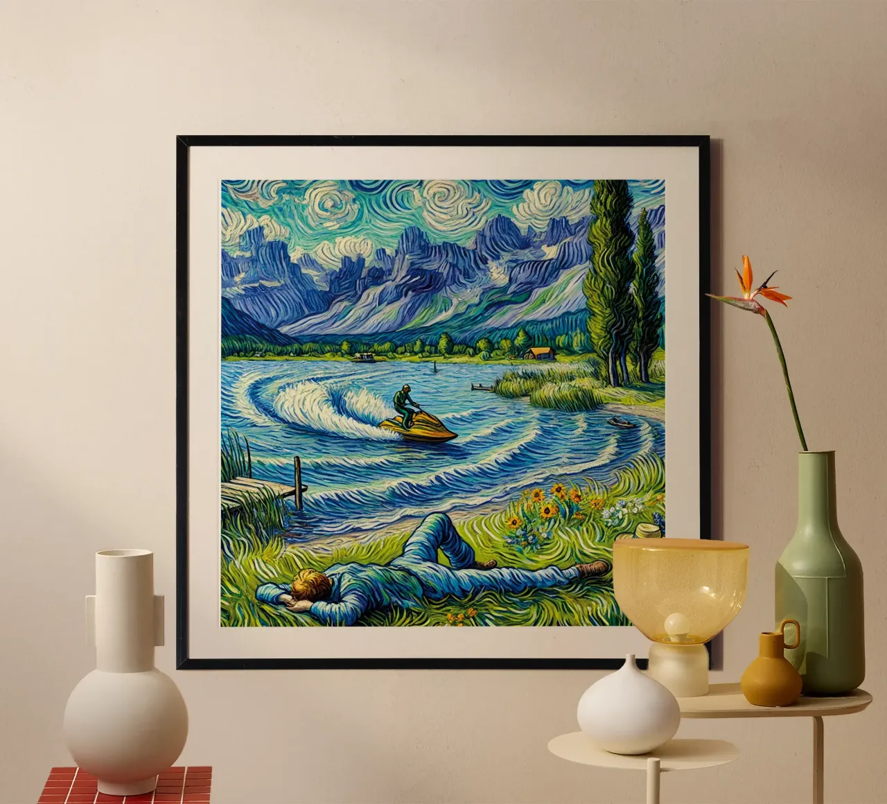 Alpine Lake poster da Vintage Van Gogh