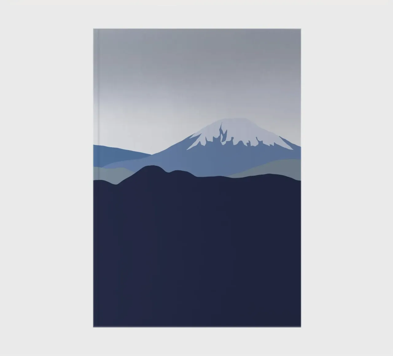 Snow mountain from afar notebook by Little Dean