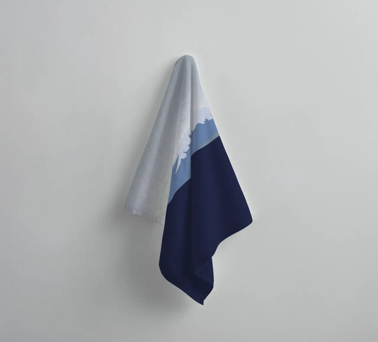 Snow mountain from afar towel by Little Dean