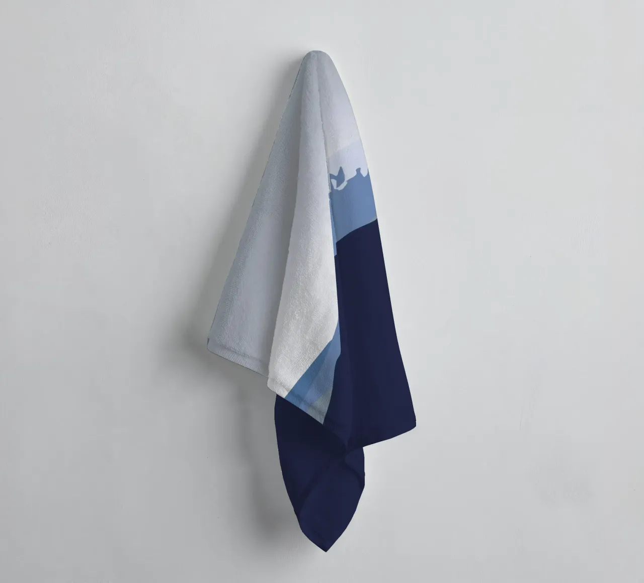 Snow mountain from afar towel by Little Dean