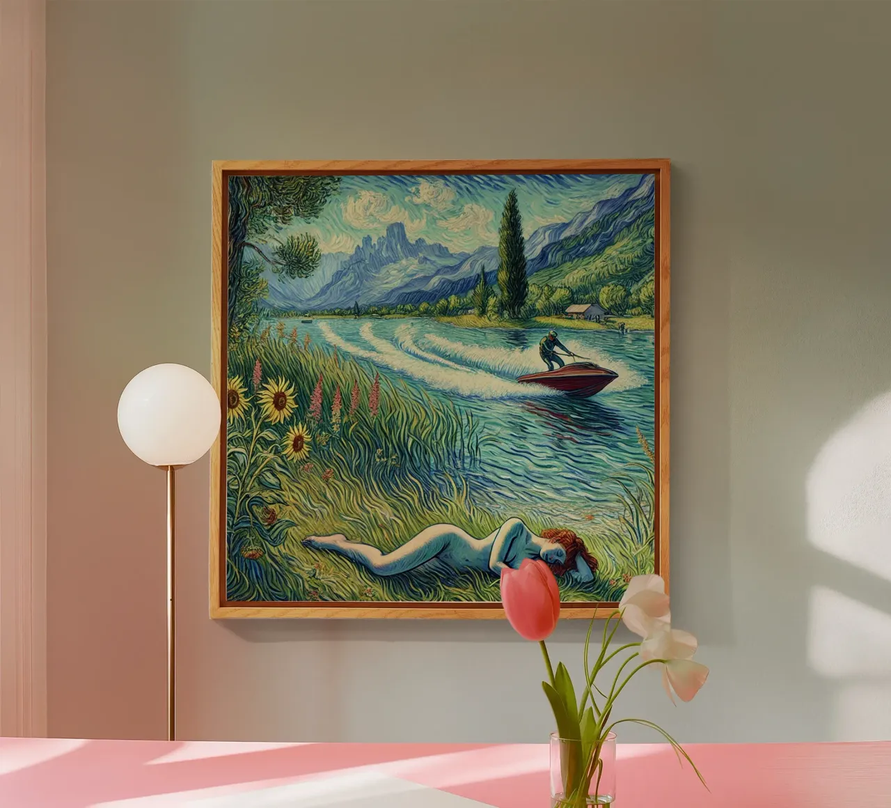 Alpine River Nude plexiglass da Vintage Van Gogh