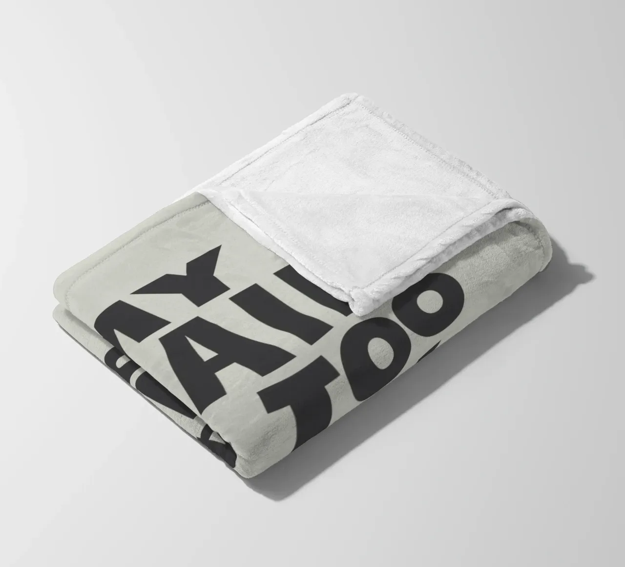 My Brain Has Too Many Tabs Open Typography Print in Grey fleece blanket by THE MOTIVATED TYPE