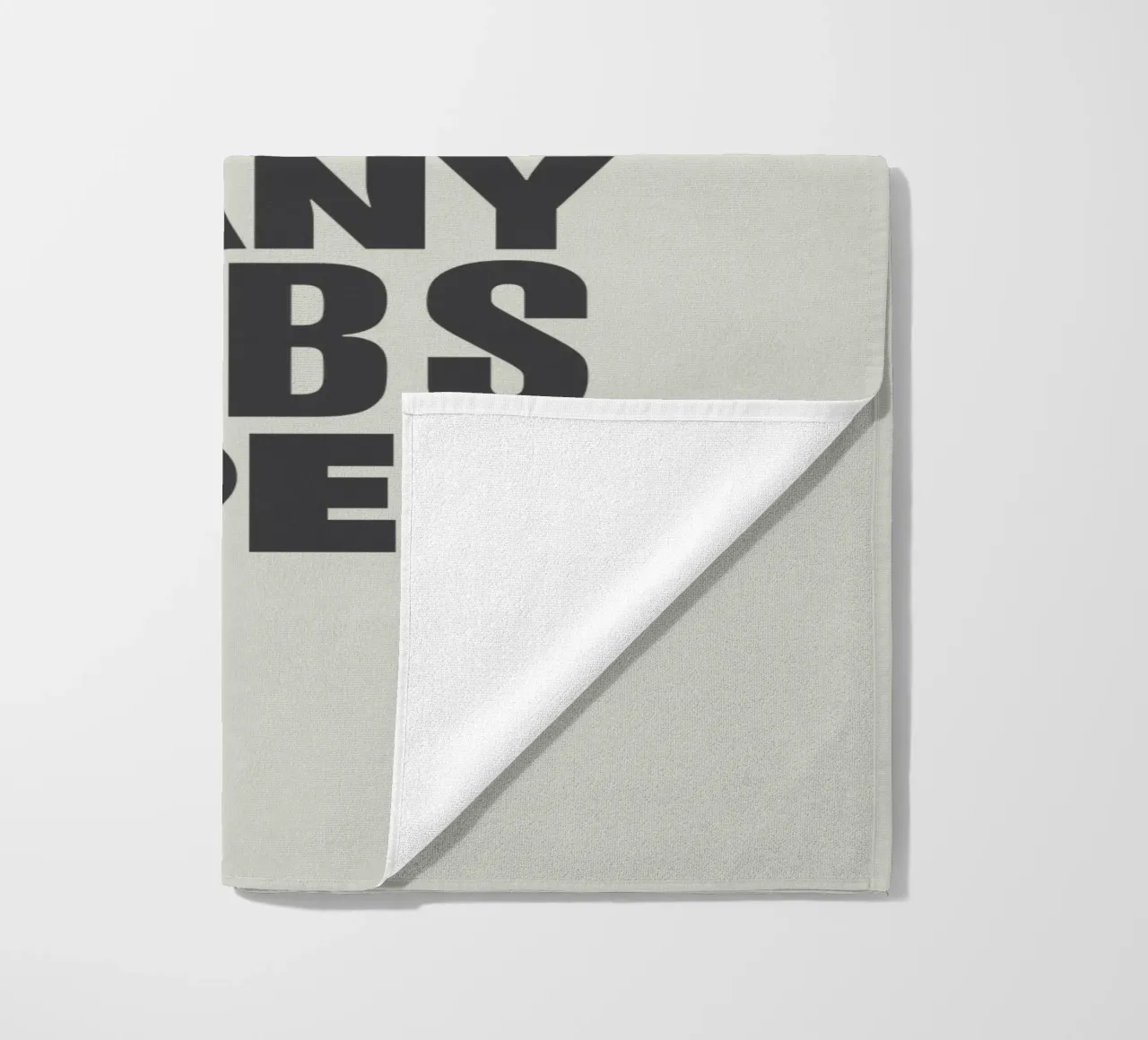 My Brain Has Too Many Tabs Open Typography Print in Grey beach towel by THE MOTIVATED TYPE