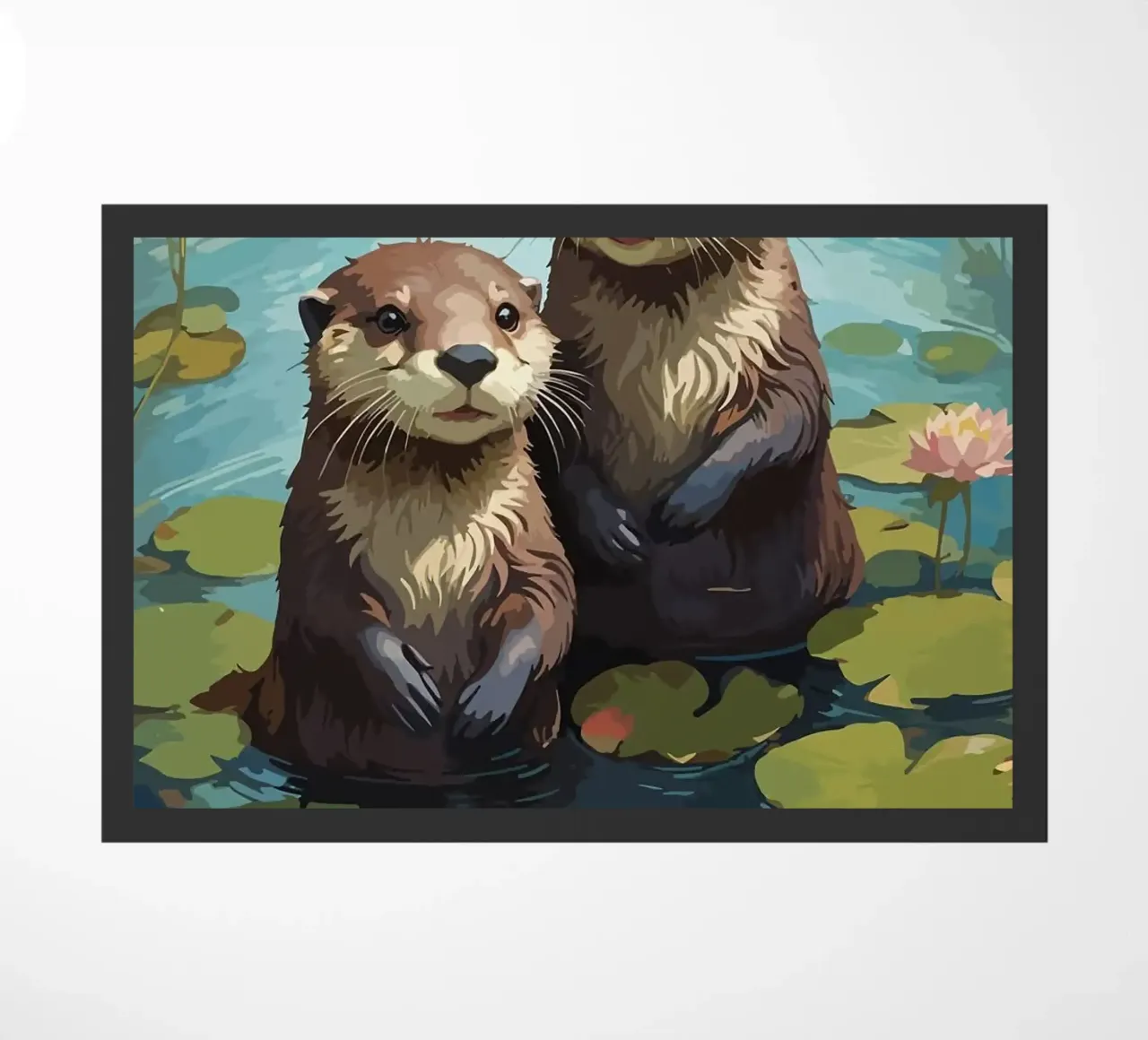 otters doormat by Kevin Walters