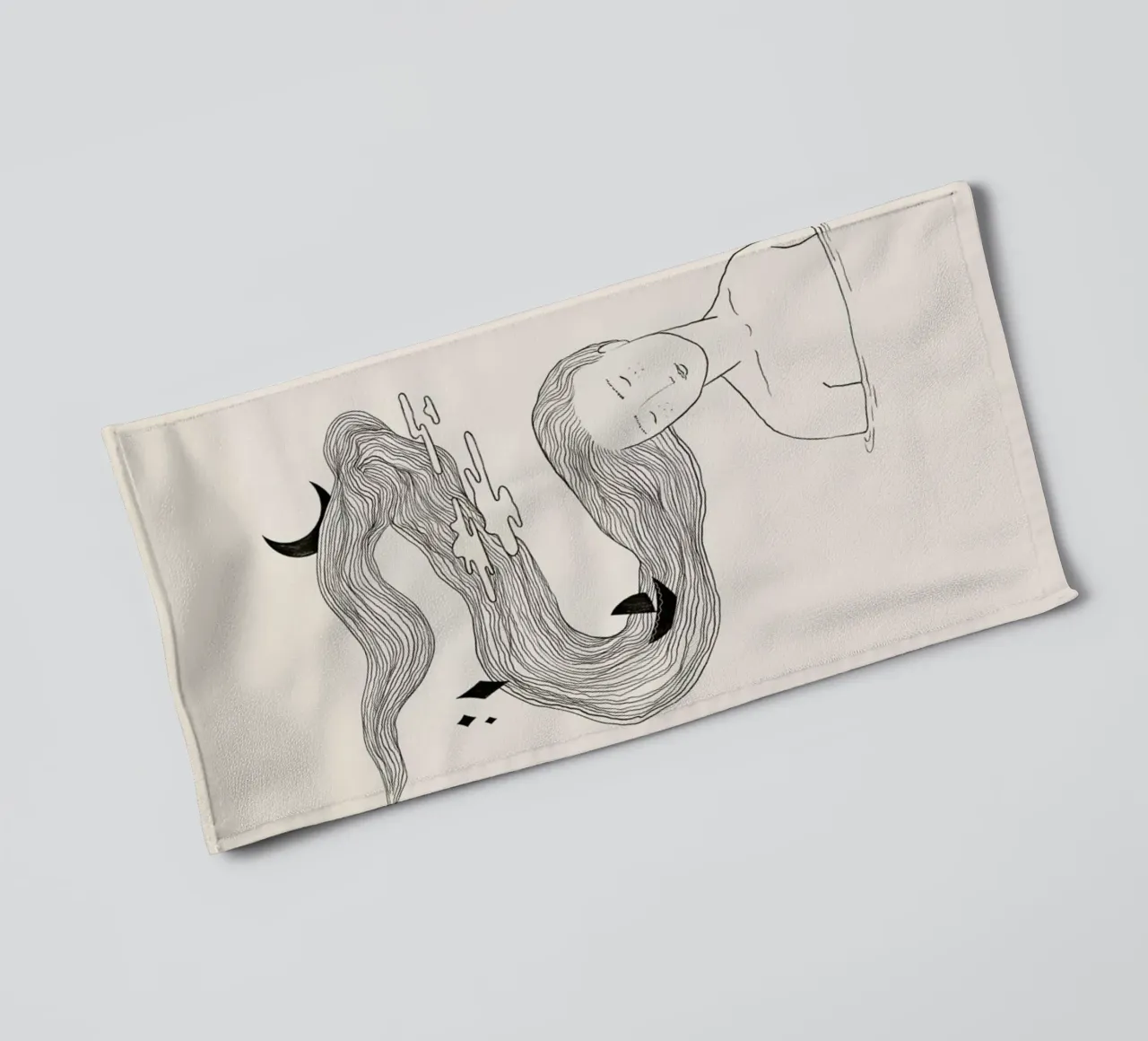 Drifting Off asciugamano da bagno da Graphite