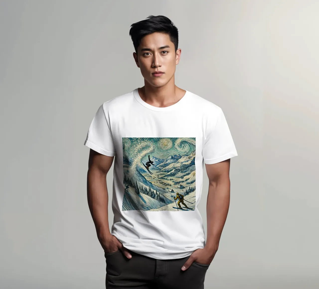 Alpine Snow Storm t-shirt by Vintage Van Gogh