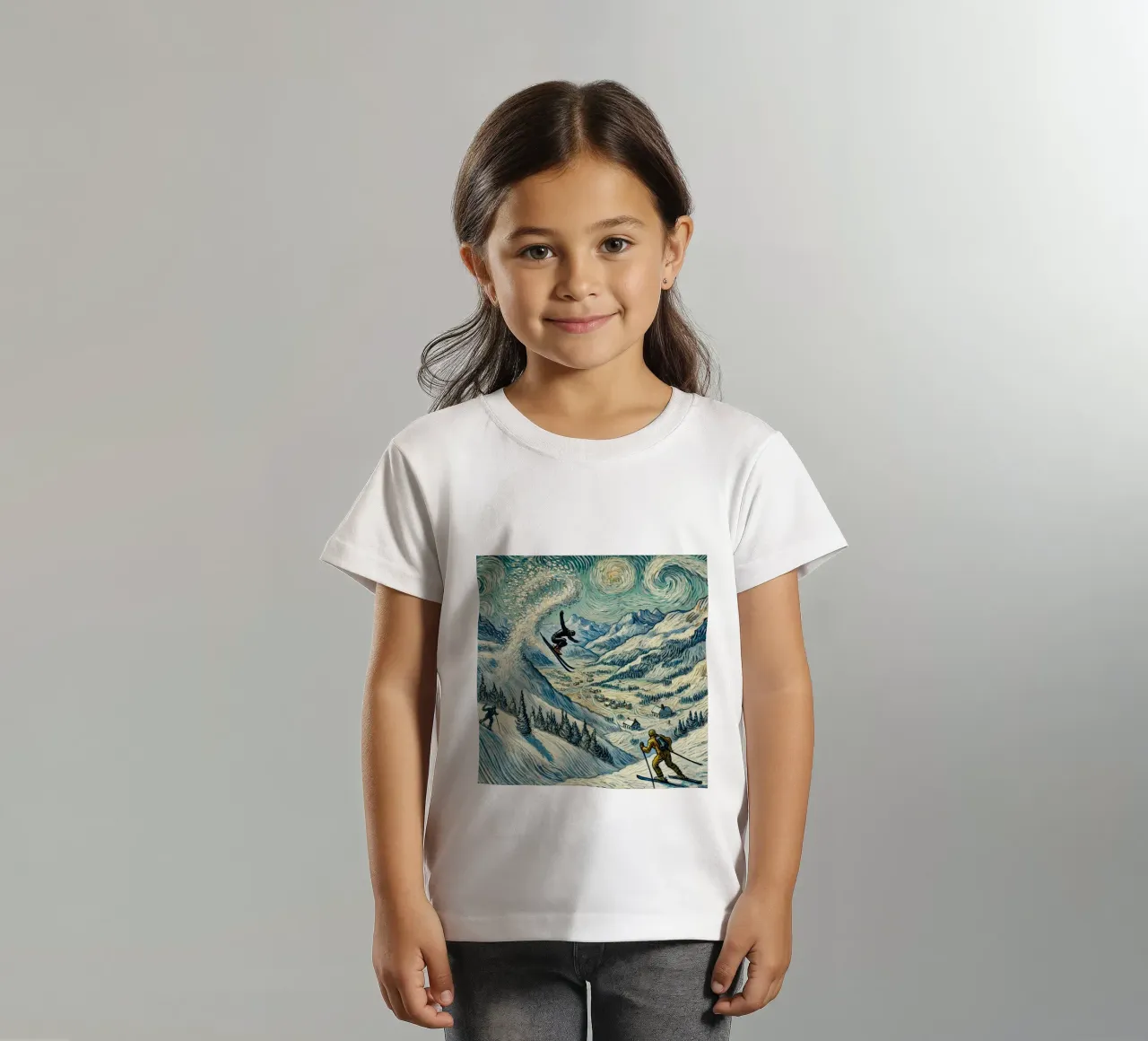 Alpine Snow Storm camiseta para niños de Vintage Van Gogh