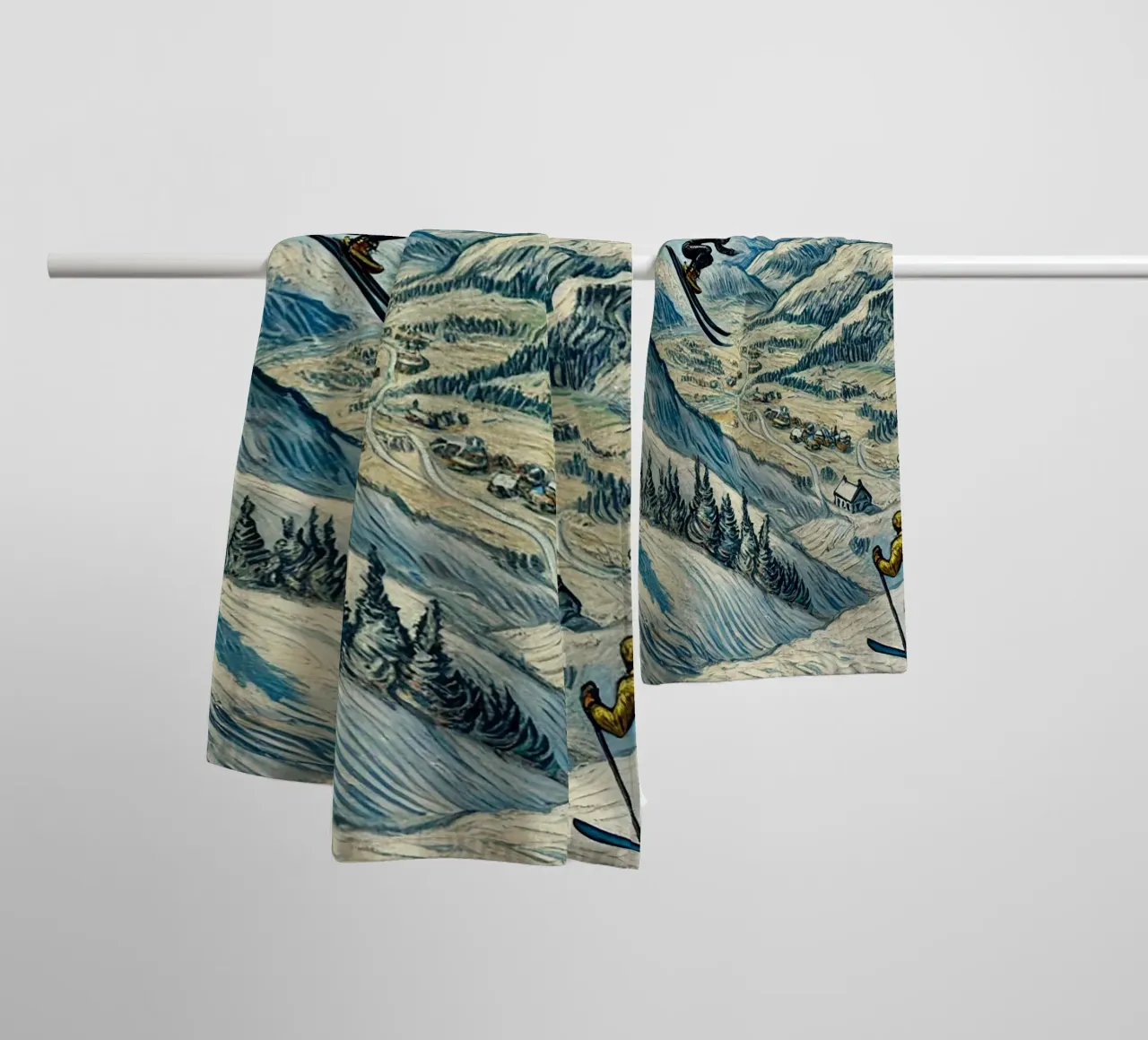 Alpine Snow Storm Handtuch von Vintage Van Gogh