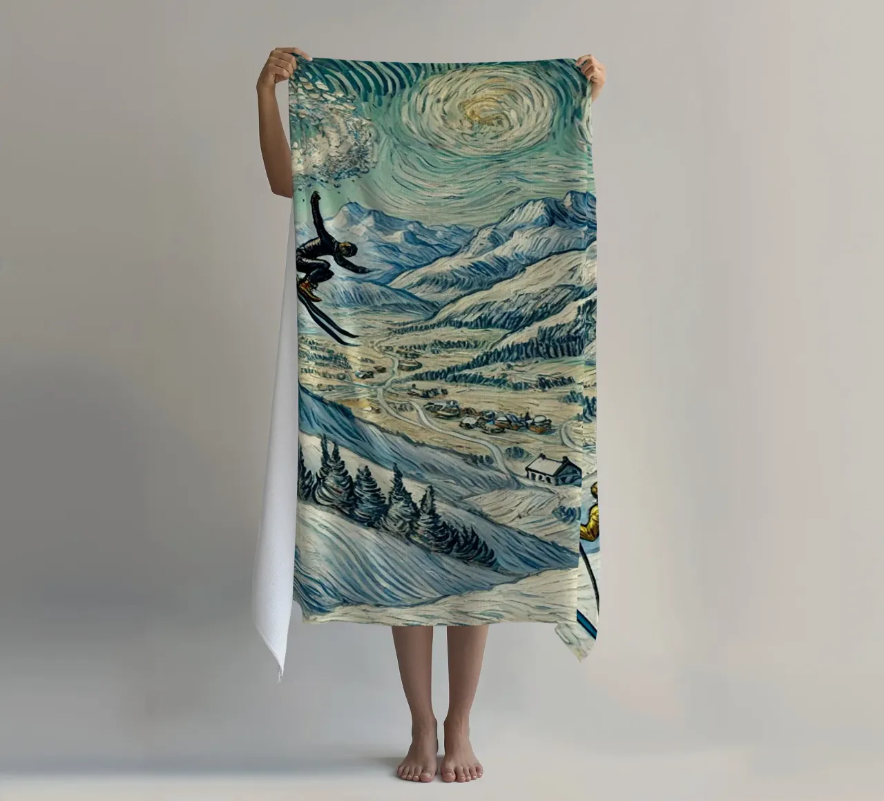 Alpine Snow Storm telo mare da Vintage Van Gogh