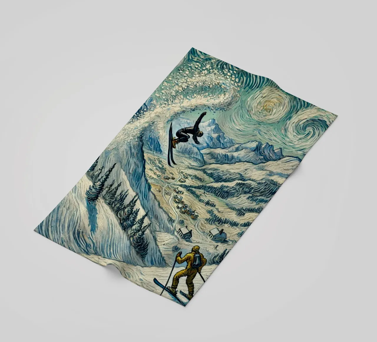 Alpine Snow Storm telo mare da Vintage Van Gogh