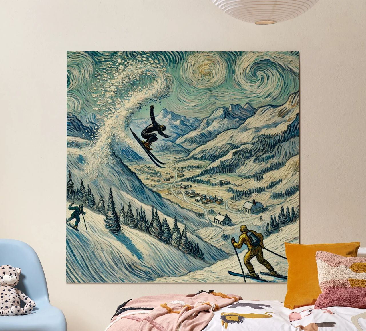 Alpine Snow Storm Poster von Vintage Van Gogh