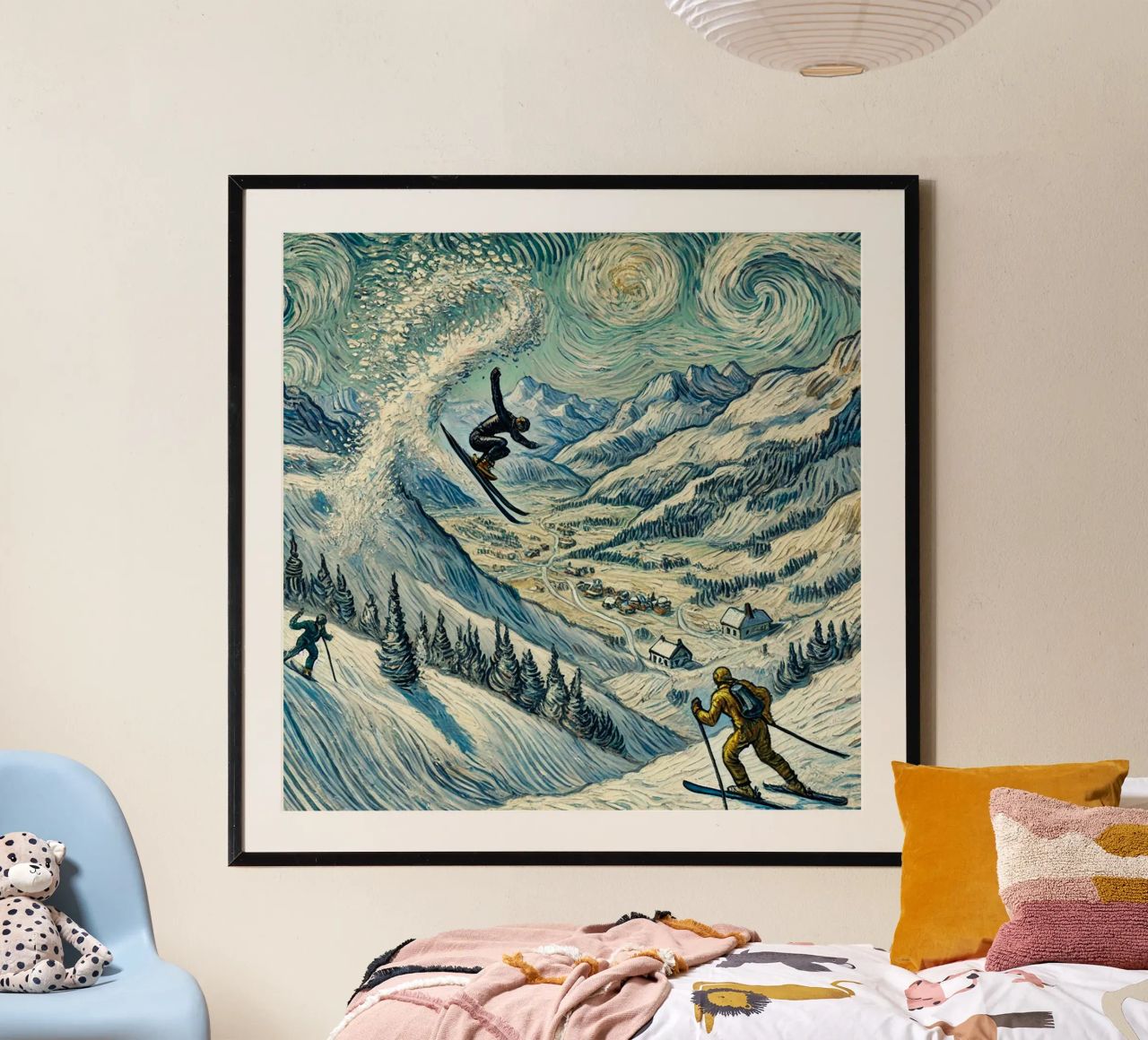 Alpine Snow Storm Poster von Vintage Van Gogh